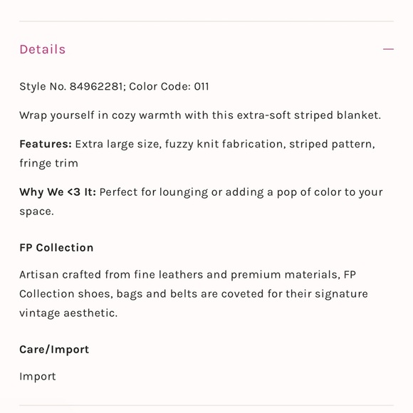 Free People Skye Stripe Fringe Blanket - Picture 3 of 4